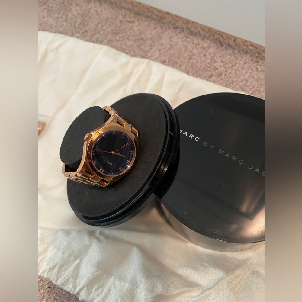 Marc by Marc Jacob’s Henry blue dial rose gold watch